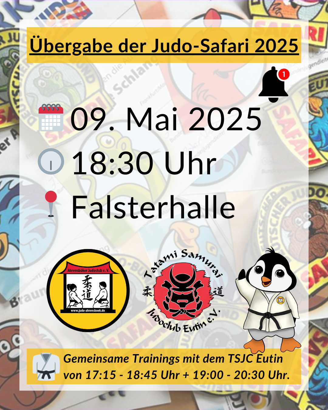 📢ℹ️ Ankündigung: Übergabe der Judo-Safari 2025 ℹ️📢