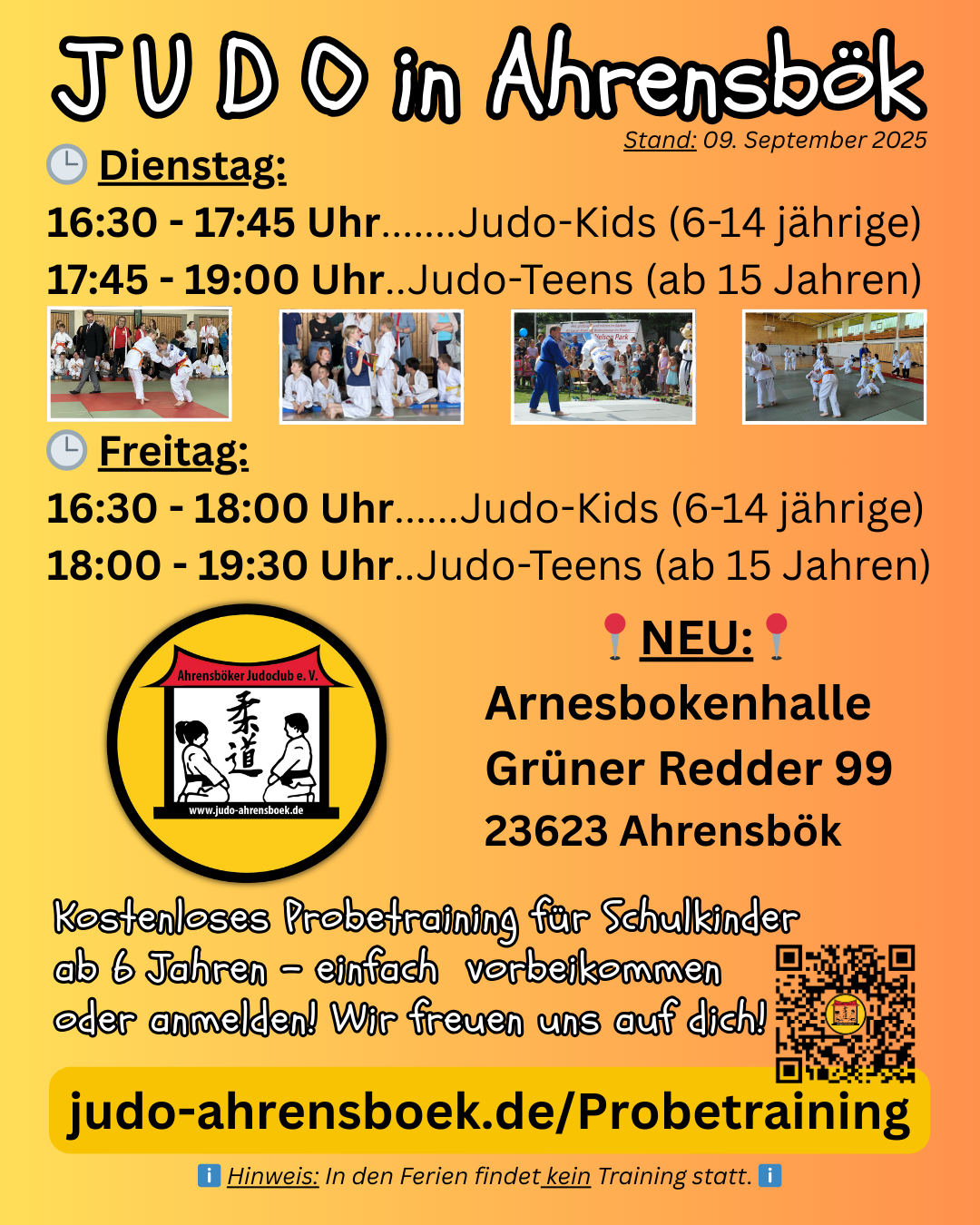 📢🥋 J U D O in Ahrensbök 🥋📢