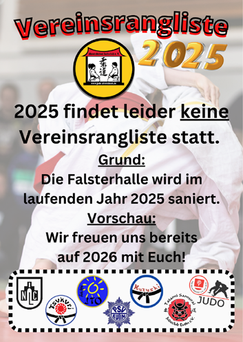 Keine Vereinsrangliste 2025