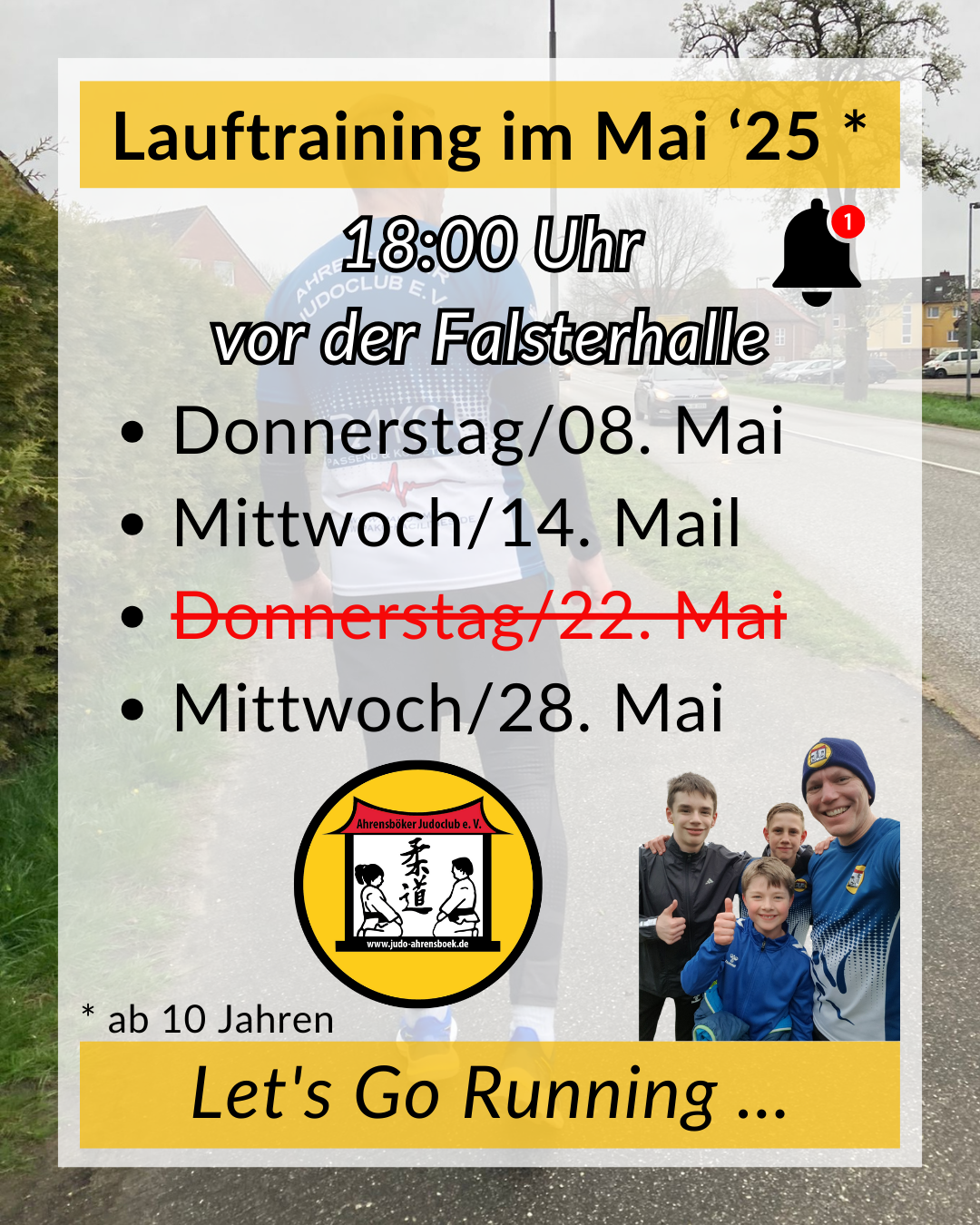 📢🏃 Lauftraining im Mai ’25 🏃📢