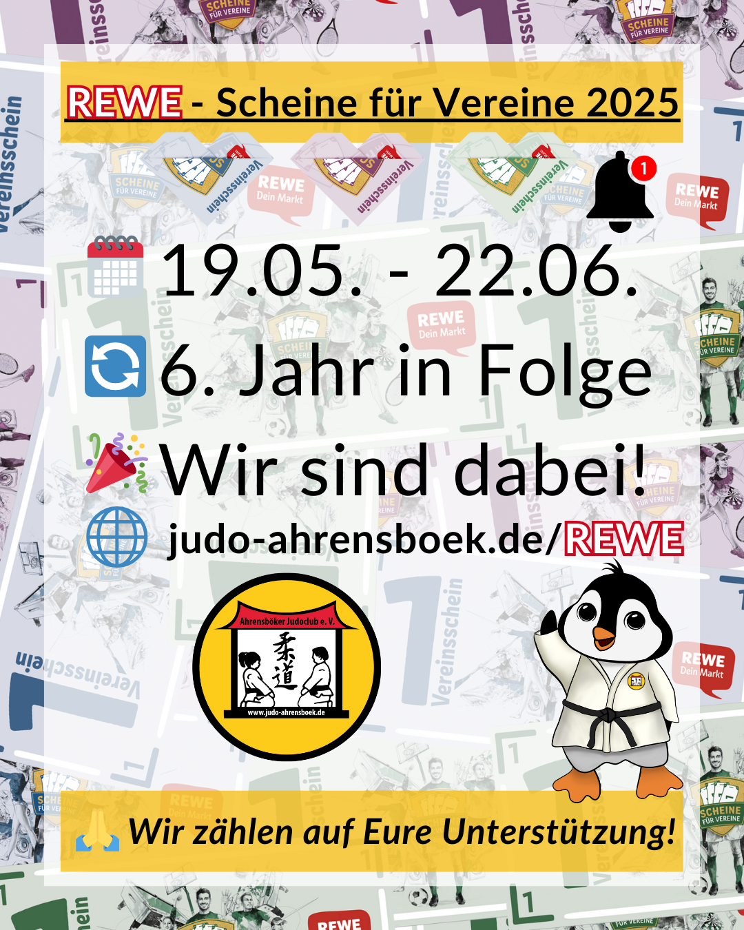 📢📦 REWE - Scheine für Vereine 2025📦📢