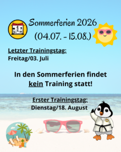 📢🏖️ Kein Training in den Sommerferien 2026 🏖️📢