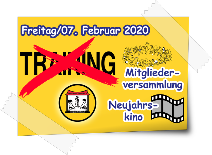 Kein Training -> Freitag/07. Februar 2020