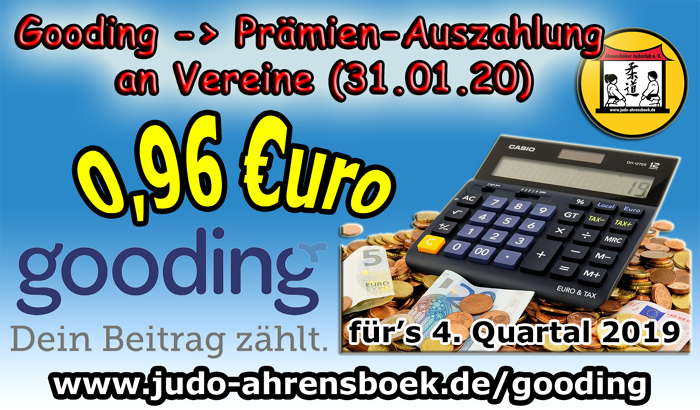 Gooding -> Prämien-Auszahlung an Vereine (31.01.20)