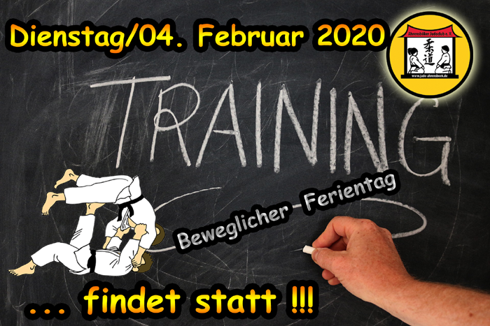 Training findet statt -> Dienstag/04. Februar 2020