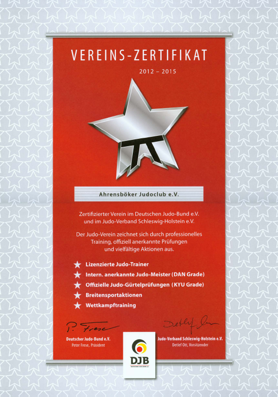 DJB-Vereins-Zertifikat (2012 - 2015)